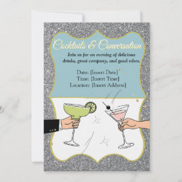 Cocktail-Party, anspruchsvolle Gespräche, trinken Einladung