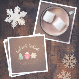 Cocktail Party + Cookie Exchange Weihnachtsthema Serviette