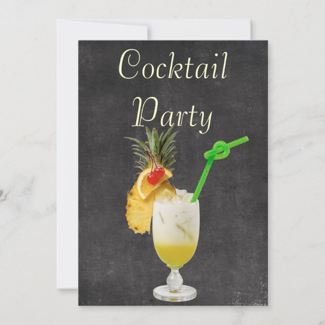 Cocktail-Party Einladung (Vorderseite)
