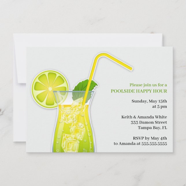 Cocktail-Party Einladung (Vorderseite)