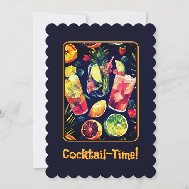 Cocktail-Party Einladung (Vorderseite)