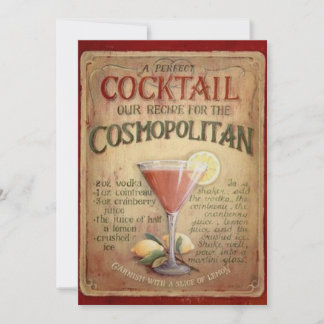 Cocktail Party Einladung kosmopolitisch
