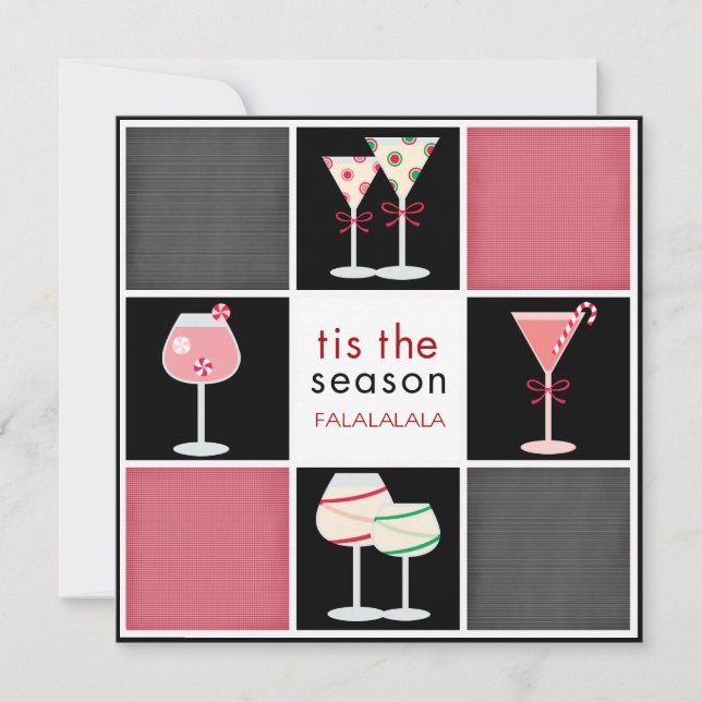 Cocktail-Party Einladungen für den Urlaub (Vorderseite)