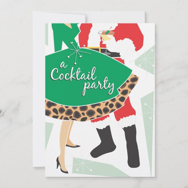 Cocktail-Party| Einladungen zu Feiertagen (Vorderseite)