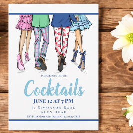Cocktail Party Fashion Couples Lobster Preppy Einladung