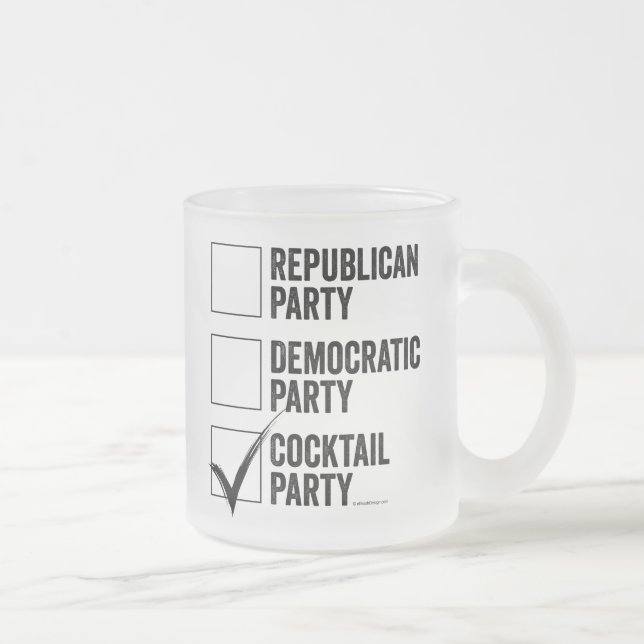 Cocktail Party Frosted Glass Mug (Droit)