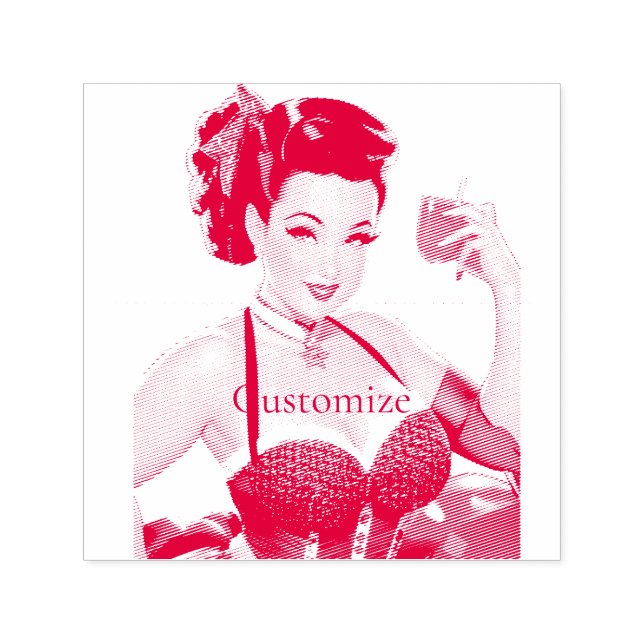 Cocktail Party Girl Thunder_Cove Permastempel (Design)