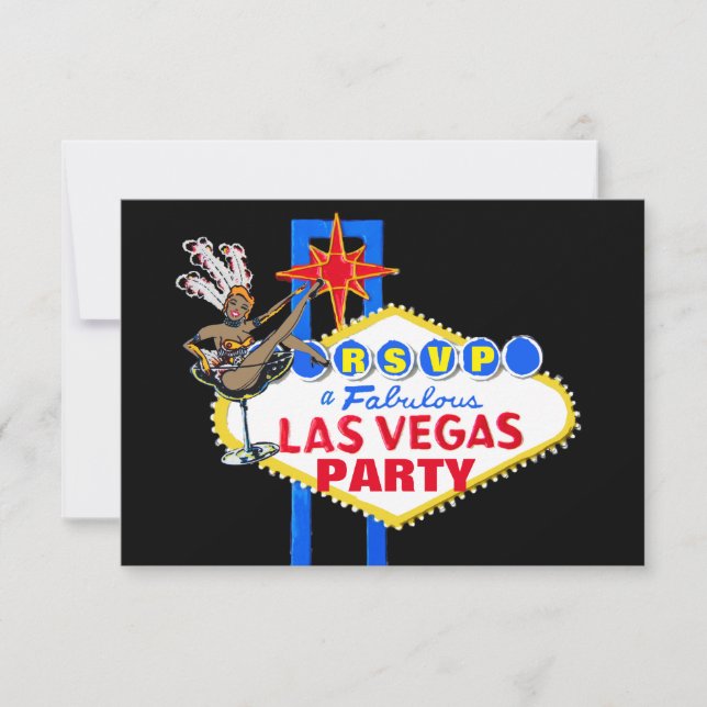 Cocktail Party Las Vegas RSVP Karte (Vorderseite)