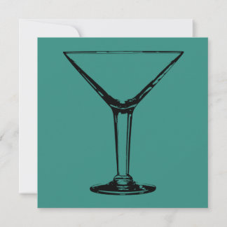 Cocktail Party Martini Glass Invitation