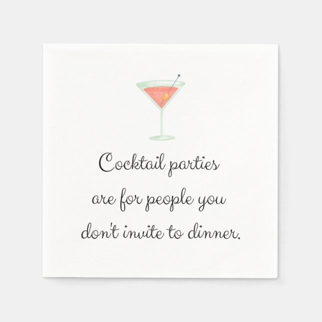 Cocktail-Party-Nackenbarsch Serviette (Vorderseite)