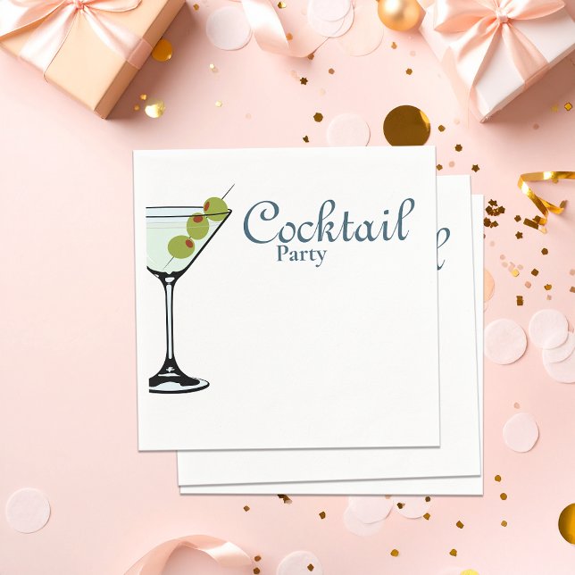 Cocktail Party Napkin mit Martini-Glas Serviette (Von Creator hochgeladen)