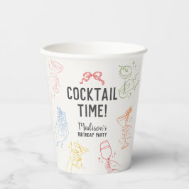 Cocktail Party Retro Geburtstagsparty Pappbecher