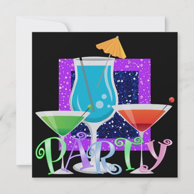 Cocktail-PARTY - SRF Einladung (Vorderseite)