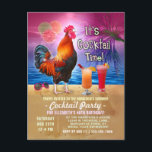 Cocktail Party Tropischer Rooster Funny Birthday Einladungspostkarte<br><div class="desc">Feiern Sie Ihren Sommergeburtstag oder eine andere Veranstaltung mit diesen einzigartigen, humorvollen Cocktail-Party Einladung-Postkarten. Diese lustigen Einladungen sind perfekt für jedes tropische Party, egal ob es sich um einen Tag am Pool, am Strand oder sogar an der Hühnerkuppe handelt. Schließlich ist es COCKtail Zeit! Ein Hahn bläst neben einigen bunten...</div>