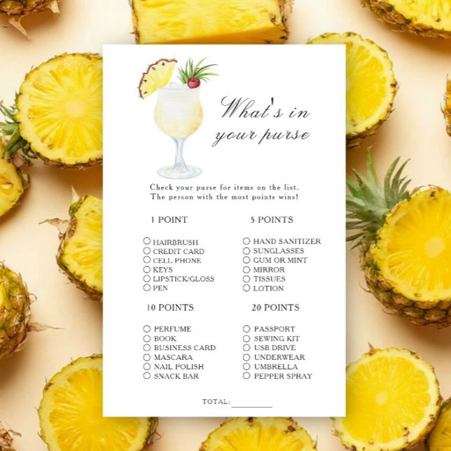 Cocktail Pineapple - What's in your purse game (Von Creator hochgeladen)