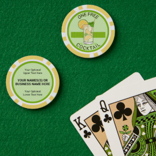 Cocktail Poker Chips für benutzerdefinierte Textda