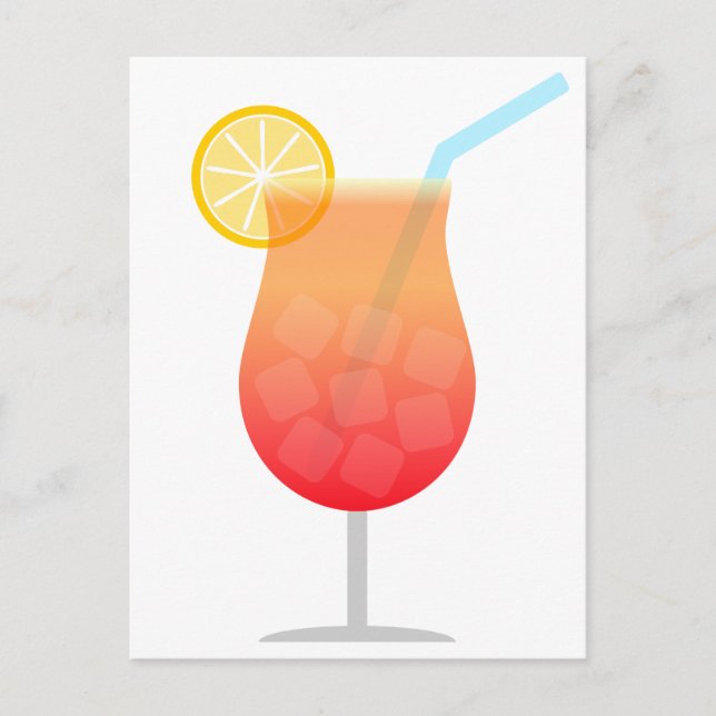 Cocktail Postkarte (Vorderseite)