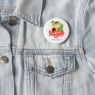 Cocktail Queen Vintag Hen Junggeselinnen-Abschied Button
