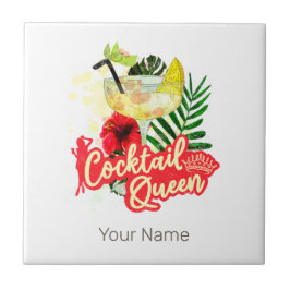 Cocktail Queen Vintag Hen Junggeselinnen-Abschied Fliese