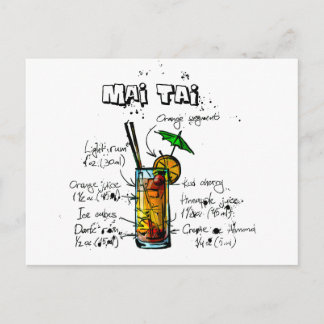 Cocktail Rezept Mai Tai Postkarte