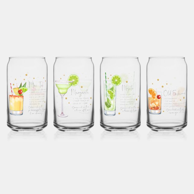 Cocktail Rezept Set 2 Dosenglas (Vorderseite)
