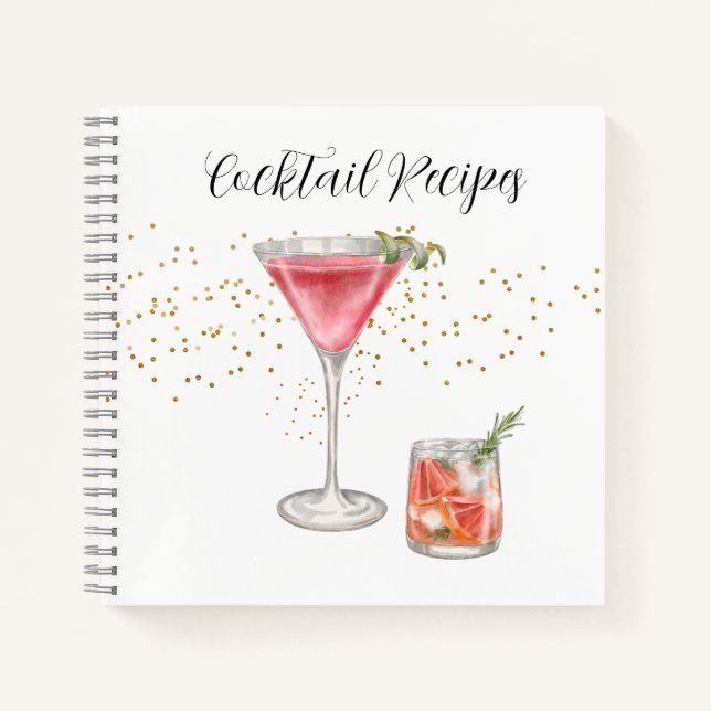 Cocktail Rezepte Notizbuch (Vorderseite)