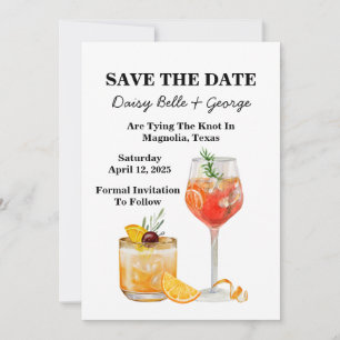Cocktail Save the Date Verlobung Einladung