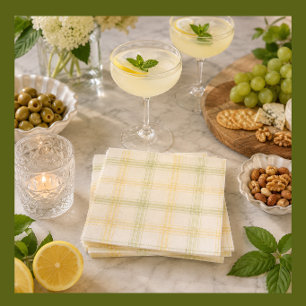 Cocktail Serviette Limette & Zitrone Karo Gin