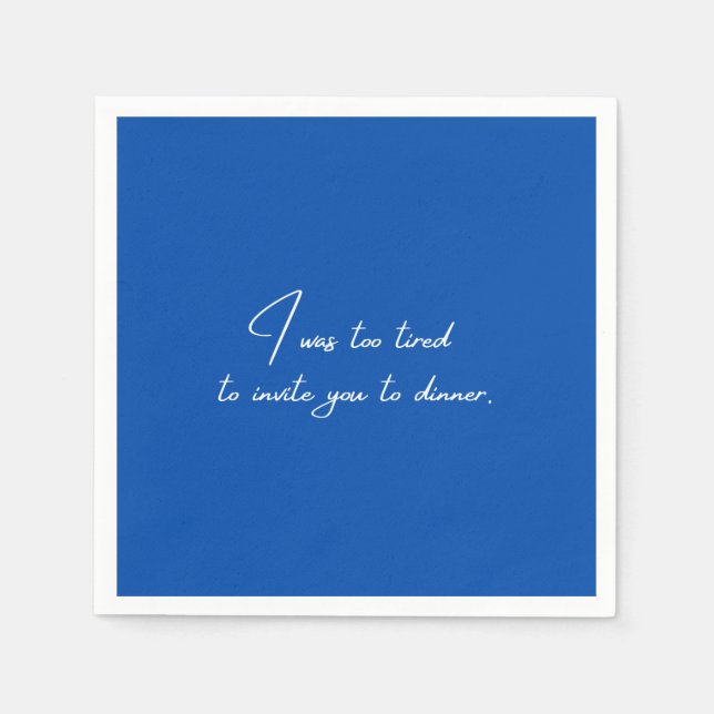 Cocktail Serviette lustiges blaues Party (Vorderseite)