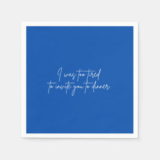 Cocktail Serviette lustiges blaues Skript-Party