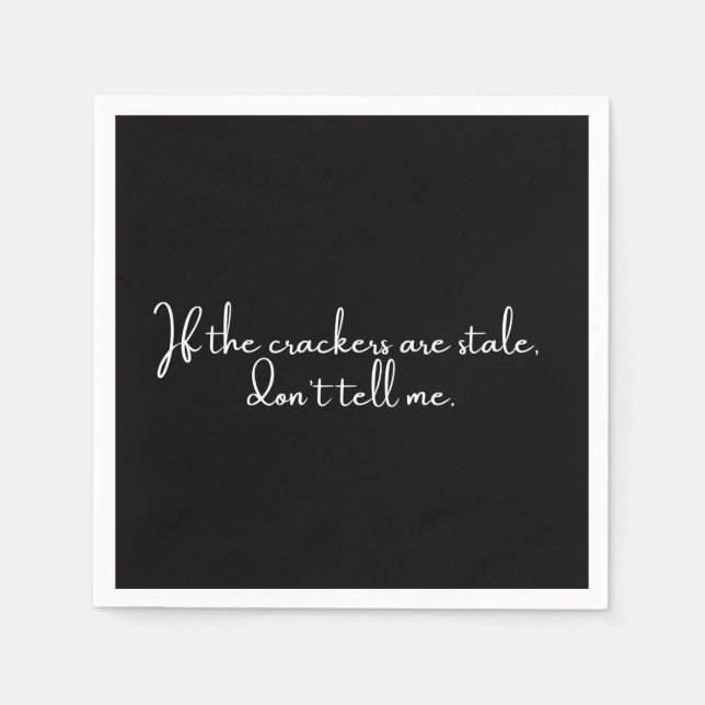 Cocktail Serviette lustiges schwarzes Party (Vorderseite)