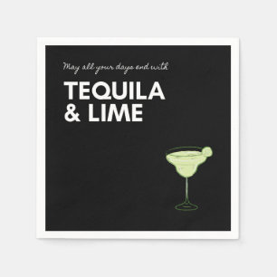 Cocktail Serviette Margarita lustiges schwarzes Pa