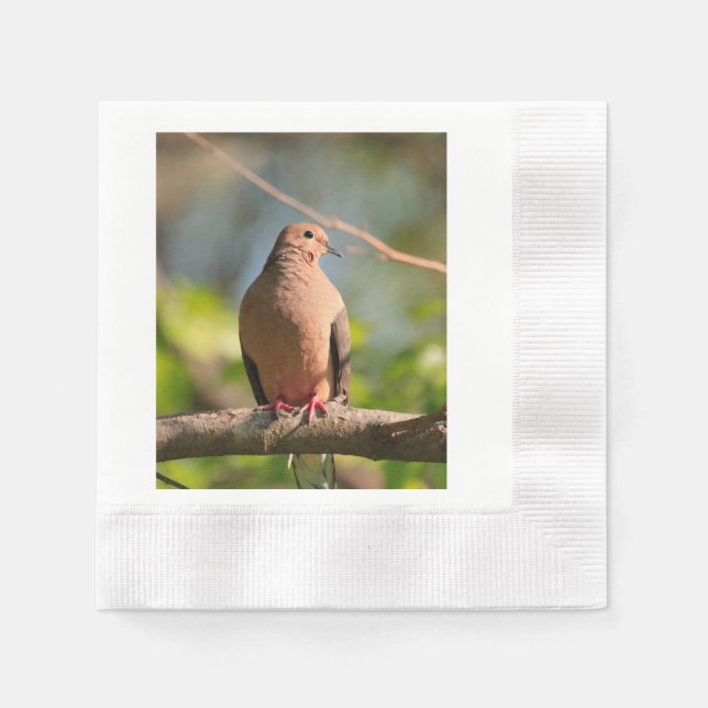 Cocktail-Servietten mit Taubenbild auf dem Papier Serviette (Vorderseite)