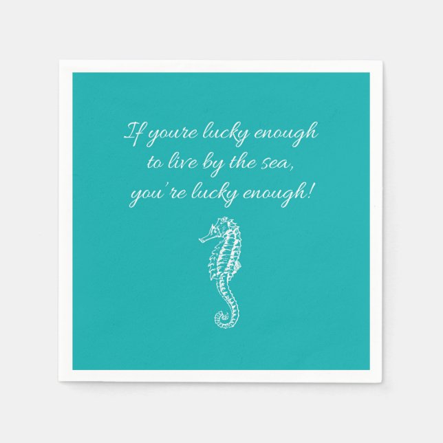 Cocktail-Strandservietten am Meer Serviette (Vorderseite)