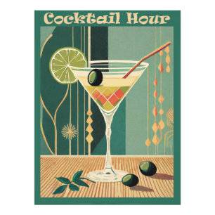 Cocktail-Stunde Mittelalterliches Design Fotodruck