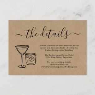 Cocktail Toast Information Details Beilage Karte