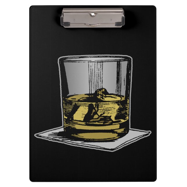 Cocktail und Napkin Design Klemmbrett (Vorderseite)