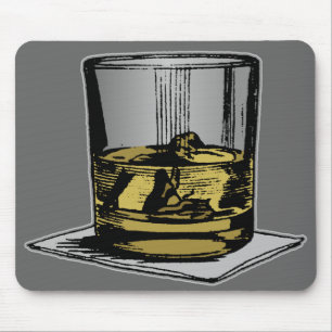 Cocktail- und Servietten-Design Mousepad
