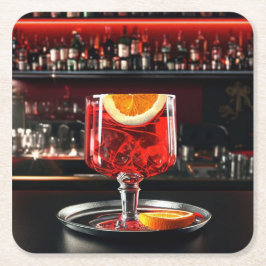 Cocktail-Untersetzer 02 Rechteckiger Pappuntersetzer