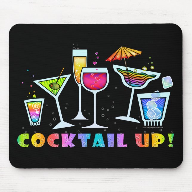 COCKTAIL UP GLASSES MOUSEPAD (Vorne)