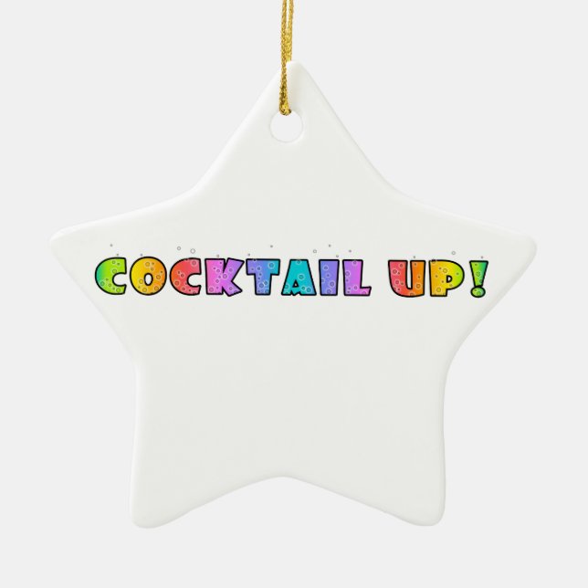 COCKTAIL UP! HANDELSORNATION KERAMIKORNAMENT (Vorne)
