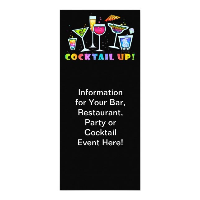 COCKTAIL UP PROMOTIONELLE EREIGNISKARTE WERBEKARTE (Vorne)