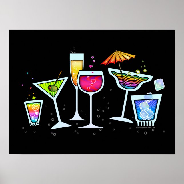 COCKTAIL VERRES POSTERS & IMPRIMANTES (Devant)