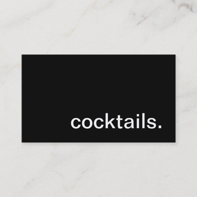 Cocktail-Visitenkarte Visitenkarte (Vorderseite)