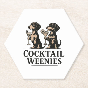 Cocktail Weenies Funny Dackel Dackel Hund Untersetzer