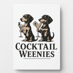 Cocktail-Weenies Lustiger Dachshund Wiener Hund Fotoplatte