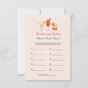 Cocktail "Wo waren sie?" Brautparty Einladung
