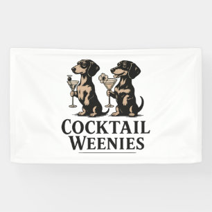 Cocktail-Würstchen Lustiger Dachshund Dackel Banner