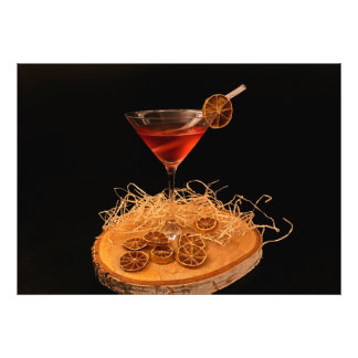 Cocktail Zitrone Granatapfel Fotodruck