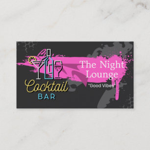 Cocktailbar Lounge Restaurant Visitenkarte